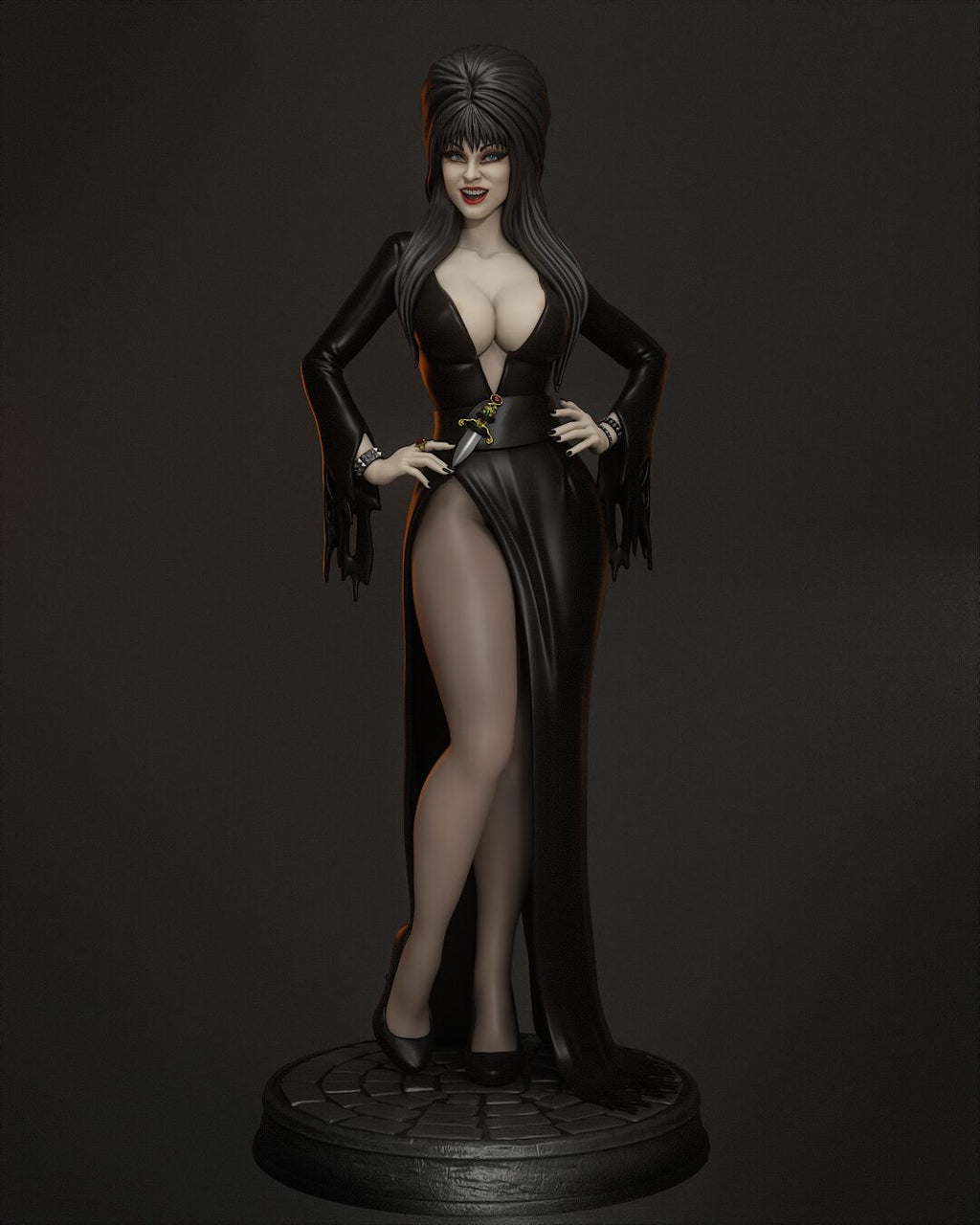 Elvira, Mistress of the Dark – 1:6 Scale Hand-Painted Resin Statue
