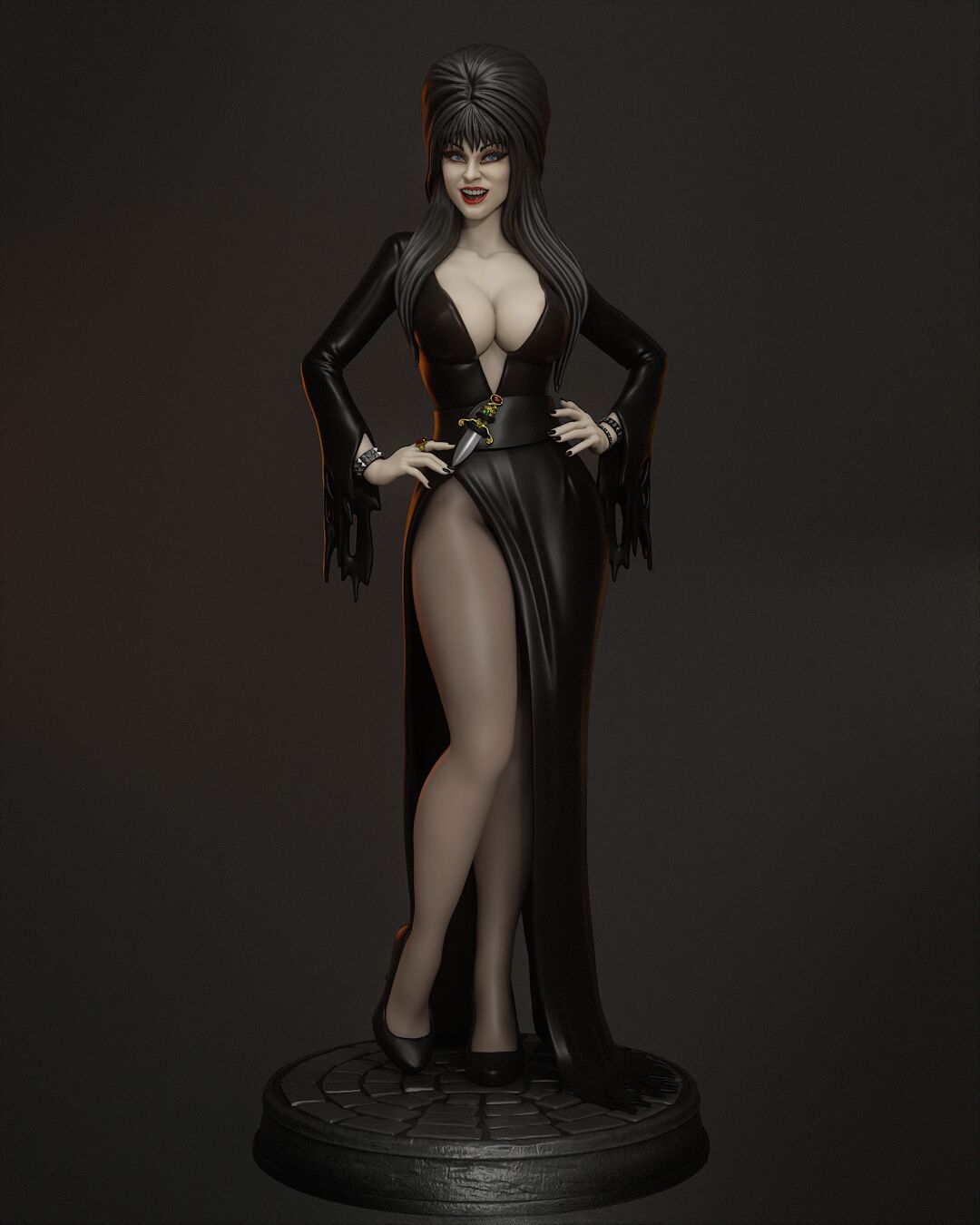 Elvira, Mistress of the Dark – 1:6 Scale Hand-Painted Resin Statue