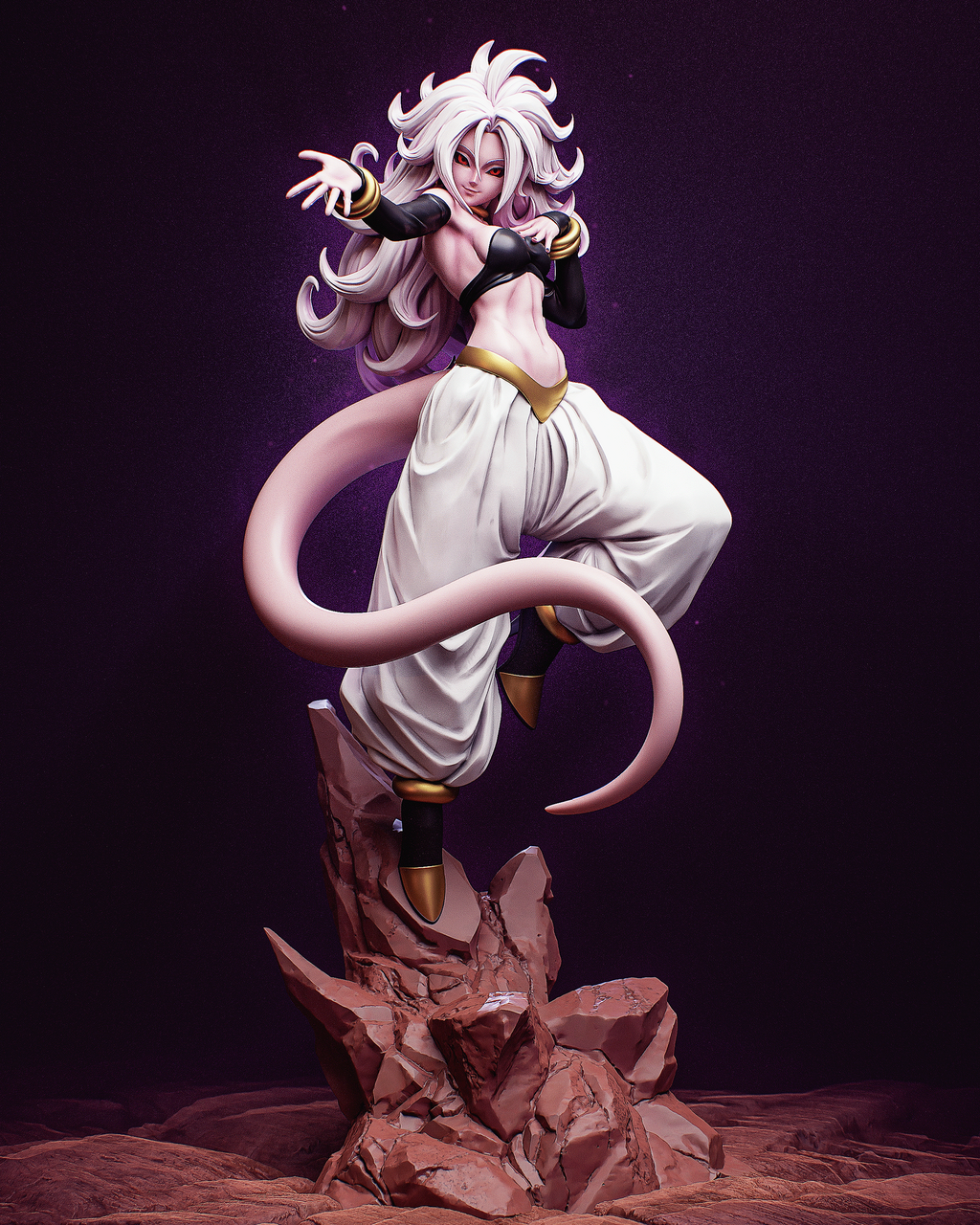 Android 21 – Dragon Ball FighterZ Majin Resin Statue | Hand-Painted Collector Figure