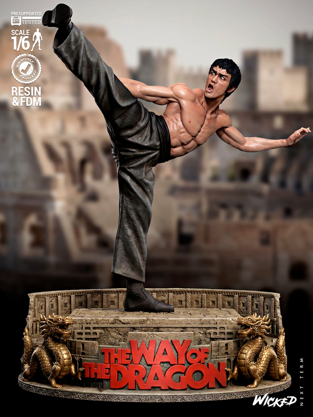 Bruce Lee – The Way of the Dragon – 1:6 Scale Hand-Painted Resin Statue