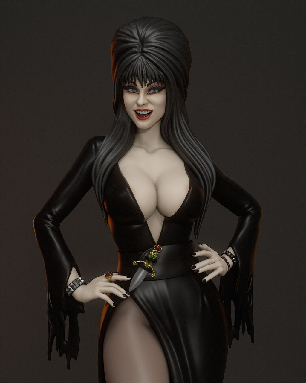 Elvira, Mistress of the Dark – 1:6 Scale Hand-Painted Resin Statue