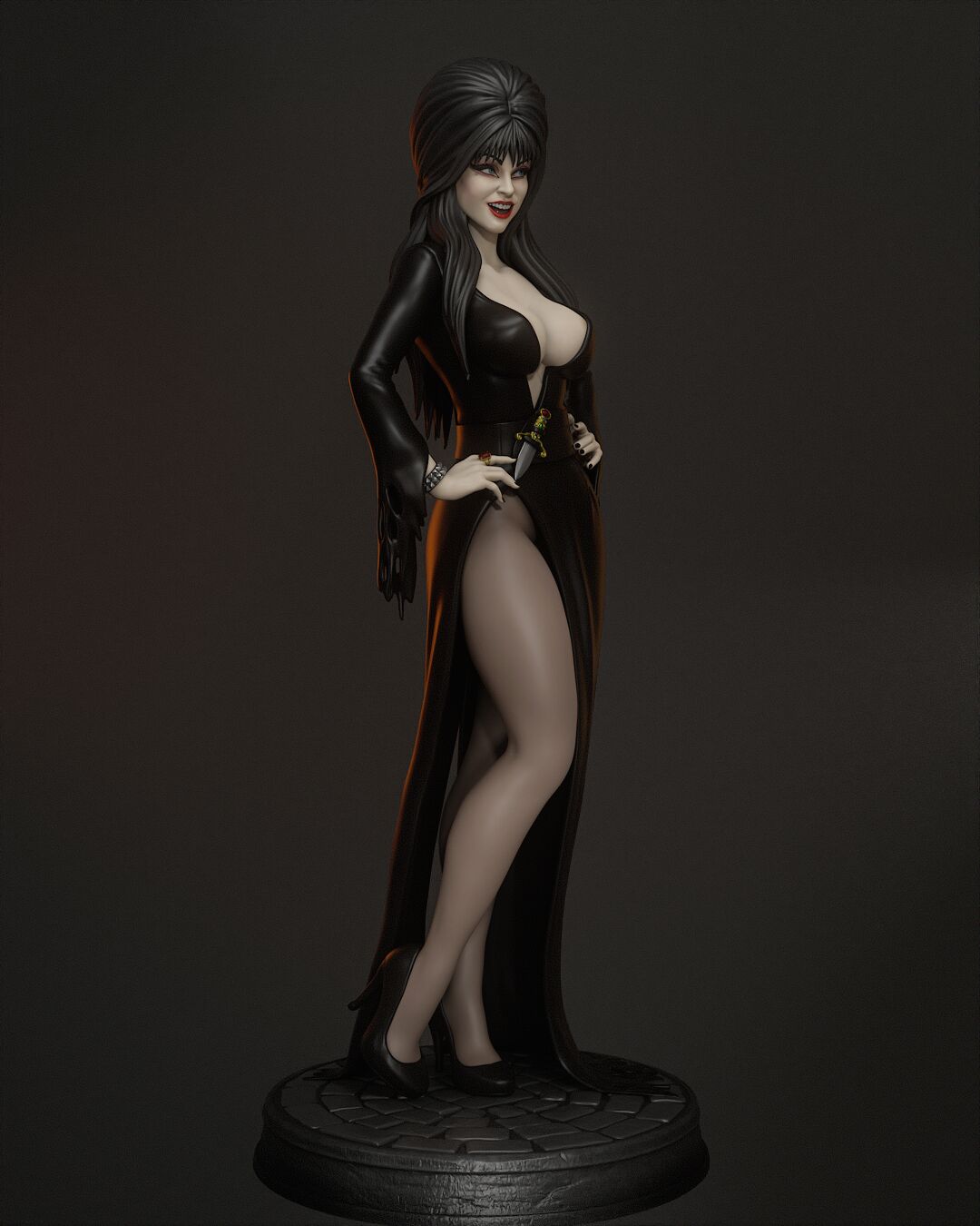Elvira, Mistress of the Dark – 1:6 Scale Hand-Painted Resin Statue