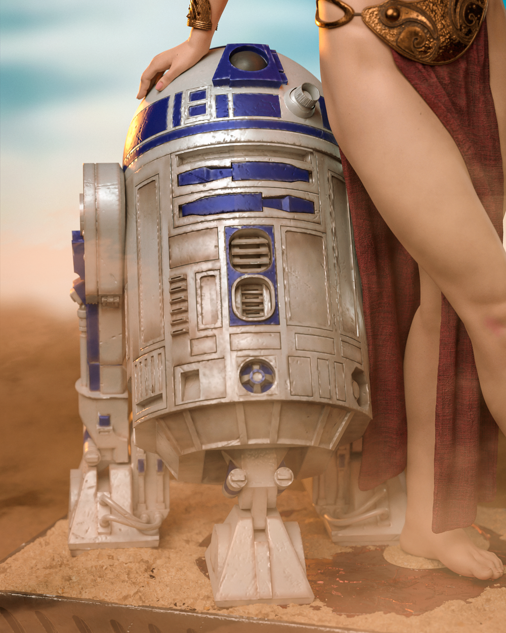 Princess Leia (Jabba's Palace) – Star Wars – 1:6 Scale Hand-Painted Resin Statue