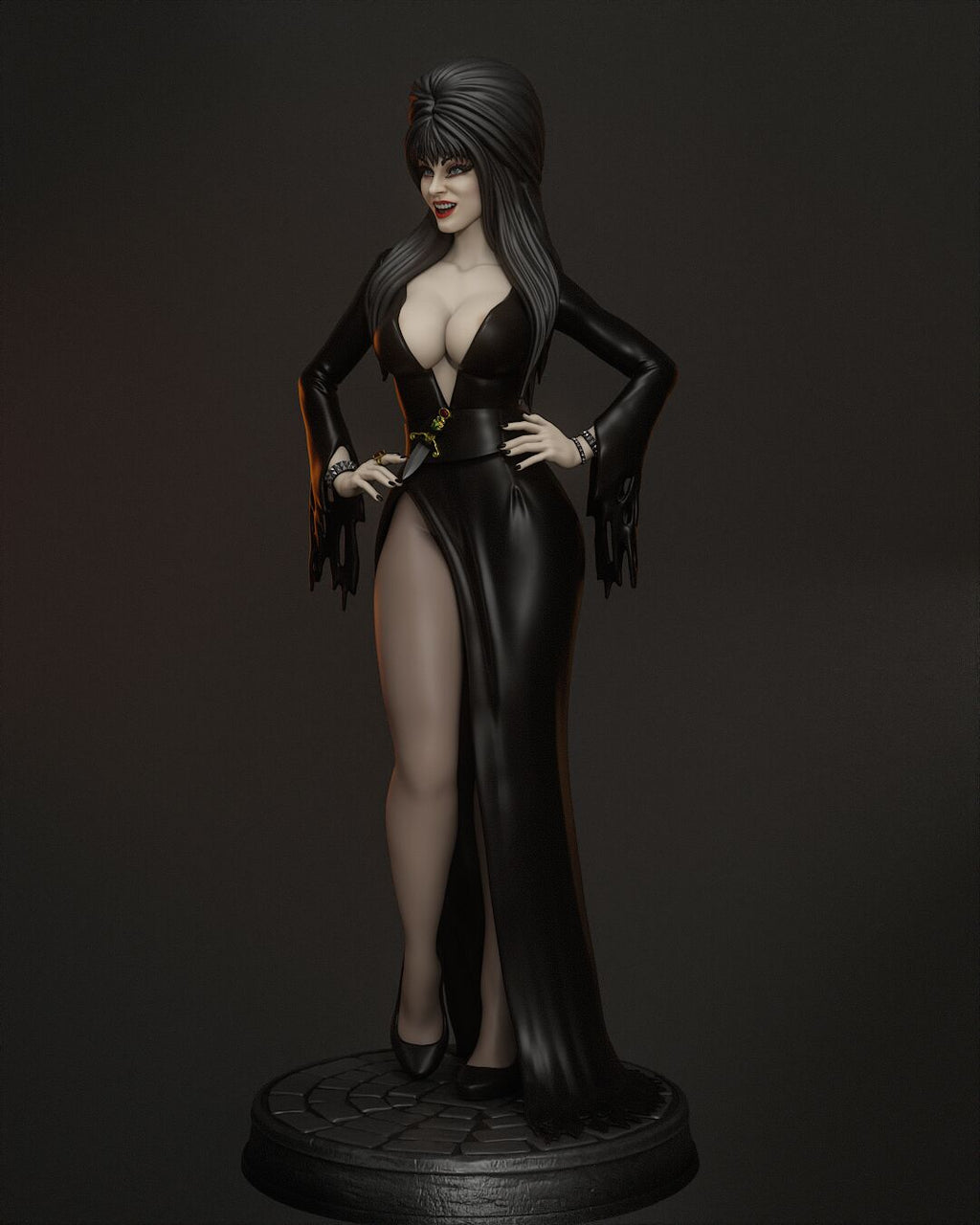 Elvira, Mistress of the Dark – 1:6 Scale Hand-Painted Resin Statue