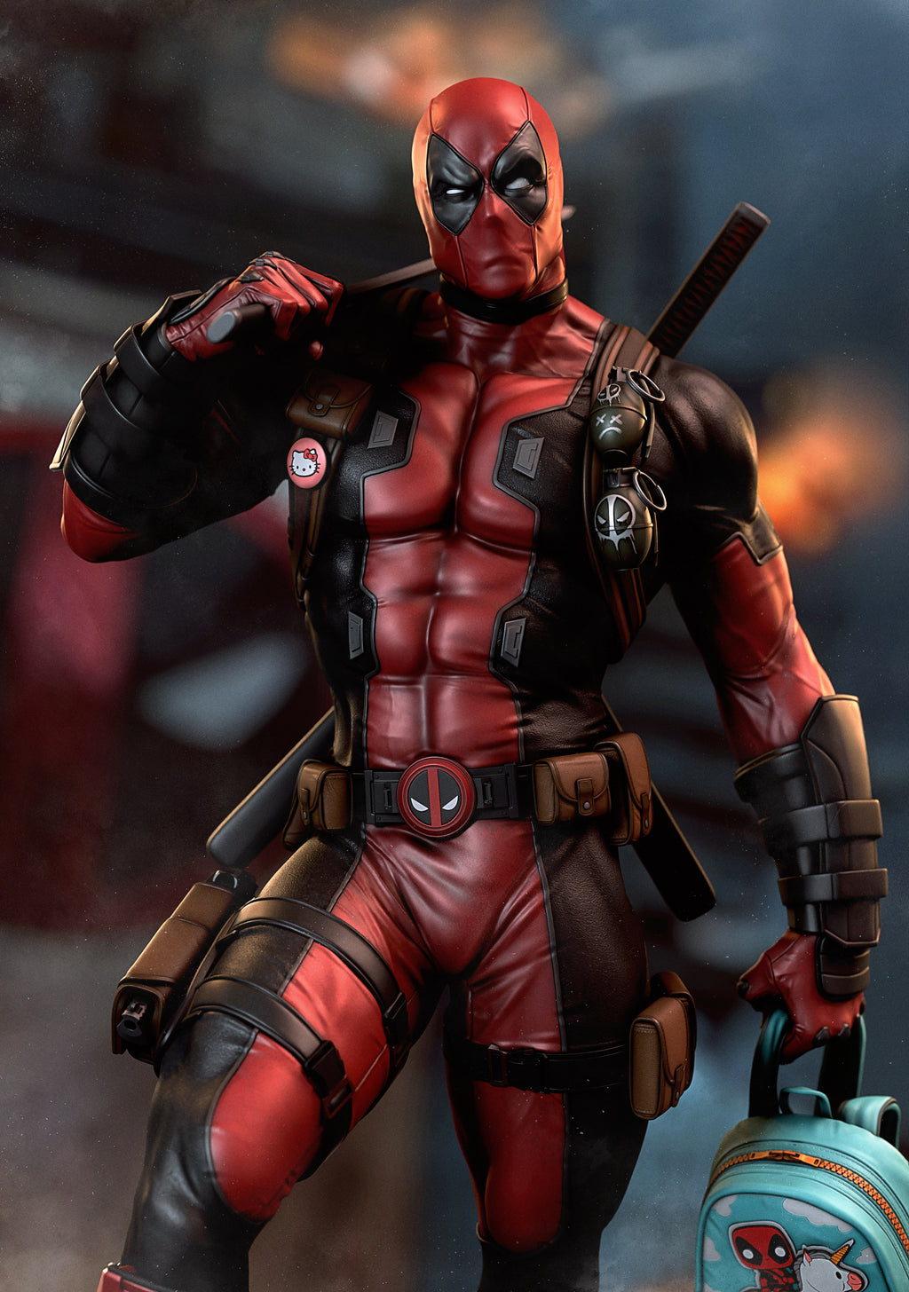 Deadpool – Marvel – 1:6 Scale Hand-Painted Resin Statue