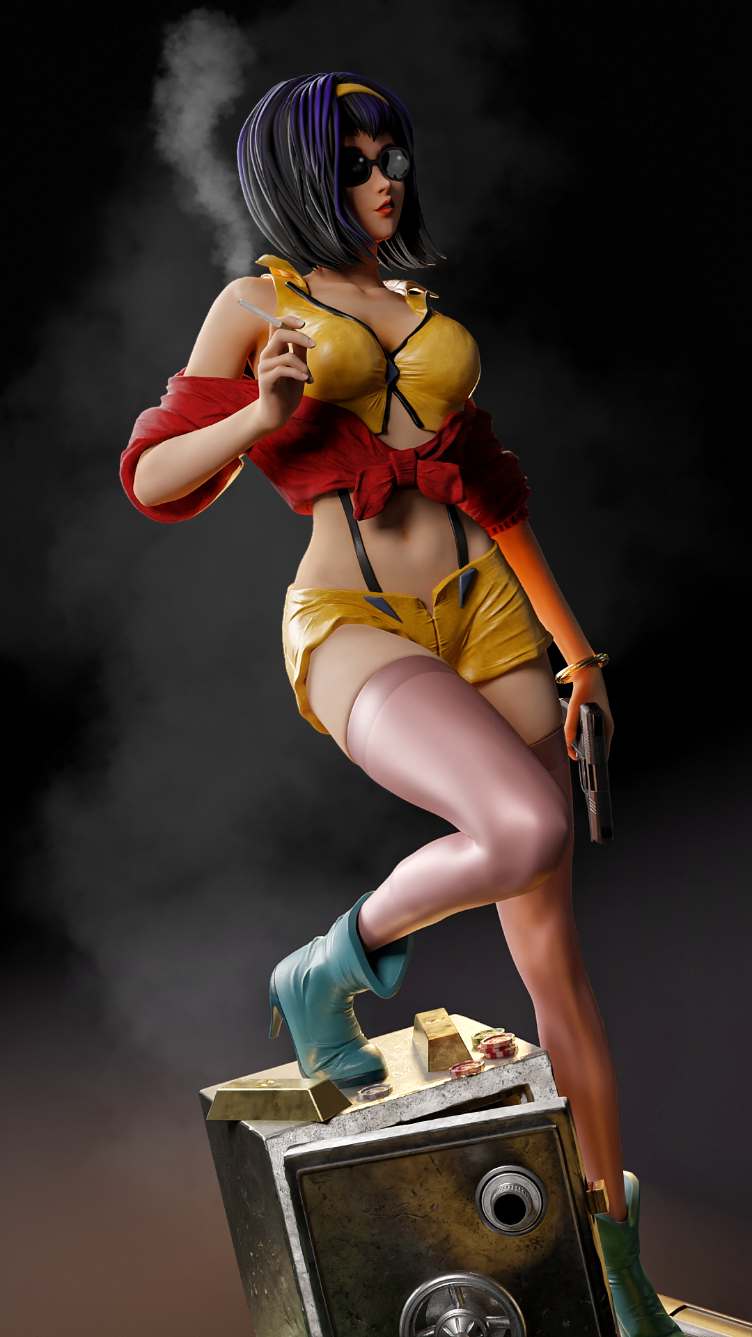 Faye Valentine – Cowboy Bebop – 1:6 Scale Hand-Painted Resin Statue