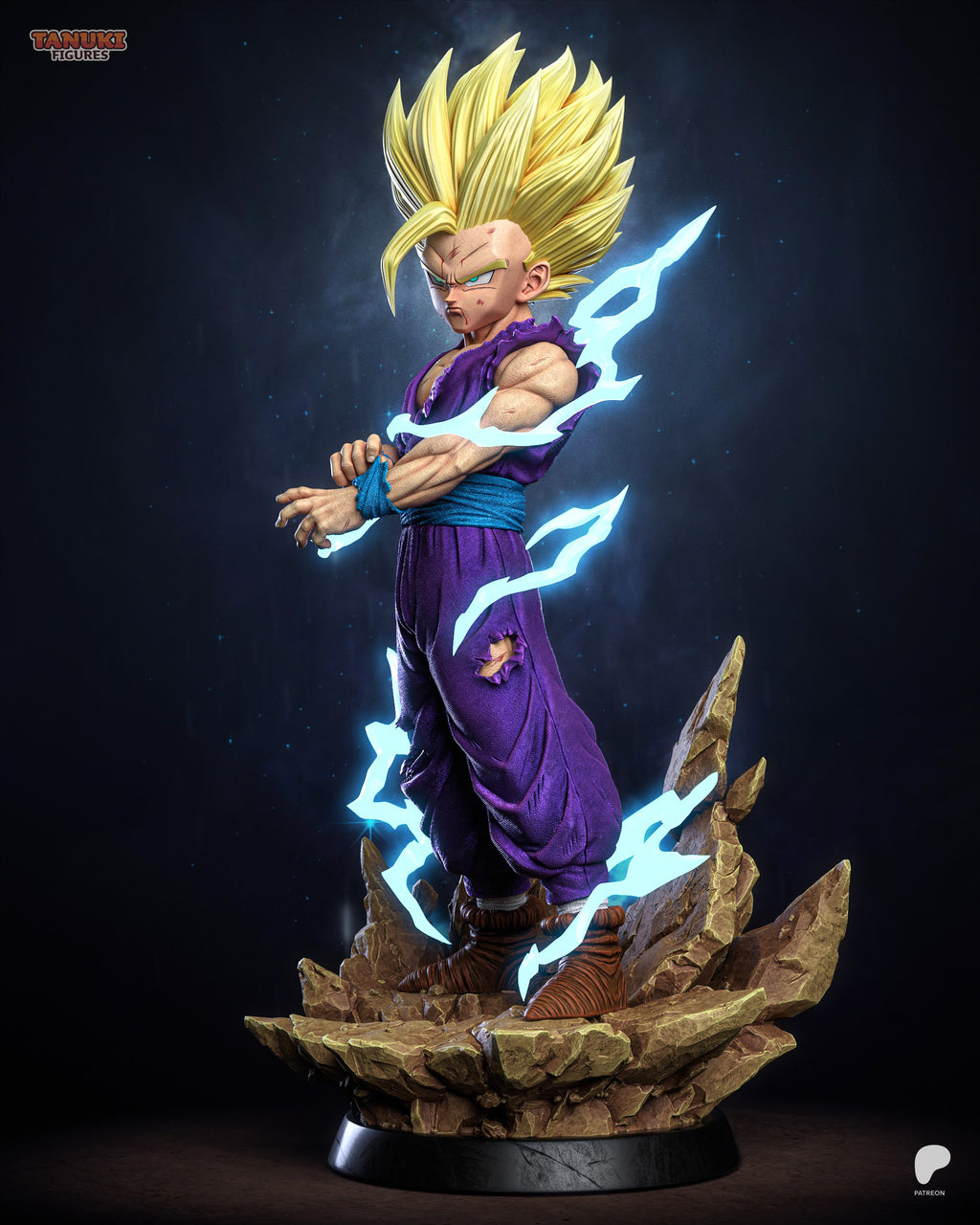 Super Saiyan 2 Gohan – Dragon Ball Z – Hand-Painted Resin Statue