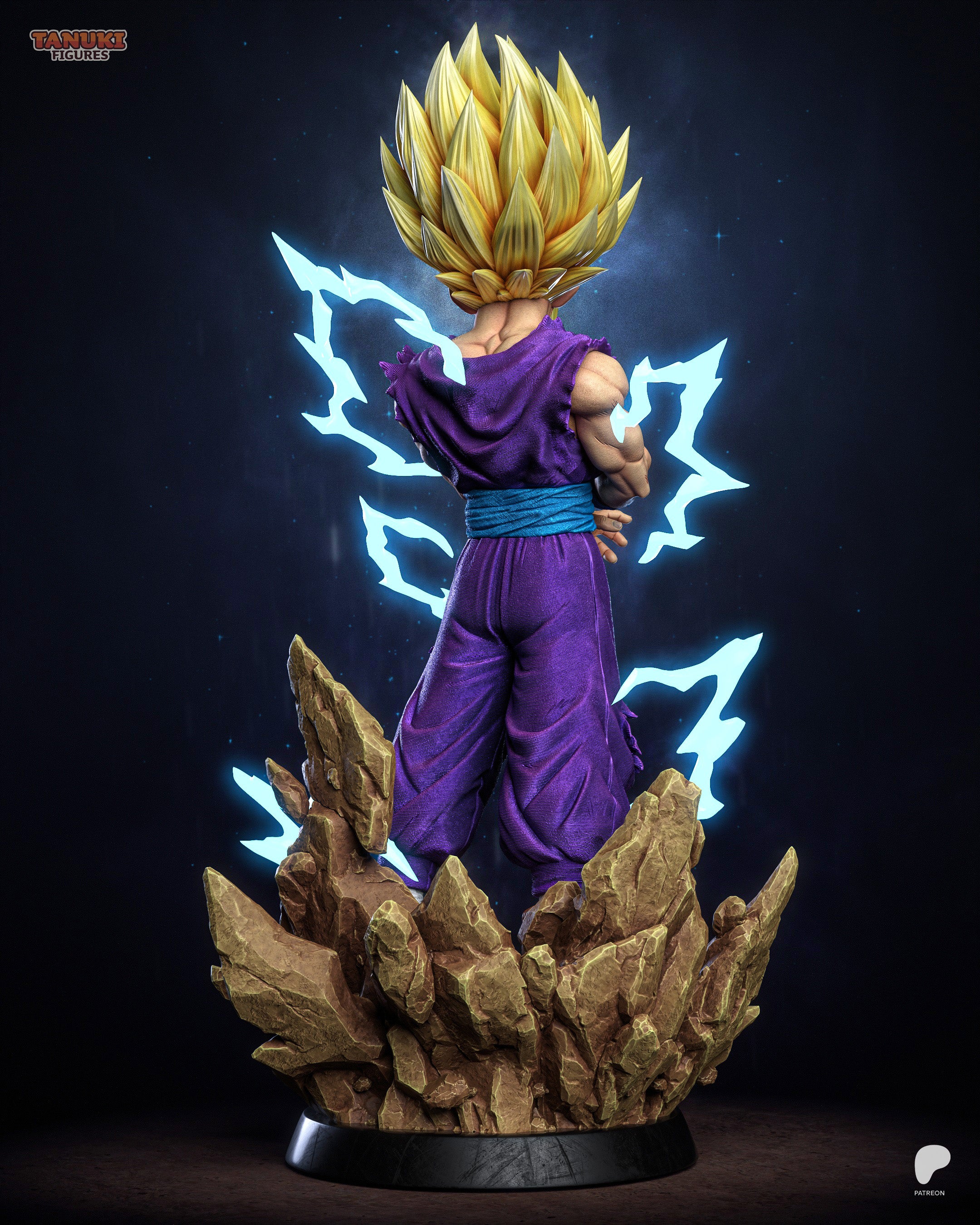 Super Saiyan 2 Gohan – Dragon Ball Z – Hand-Painted Resin Statue