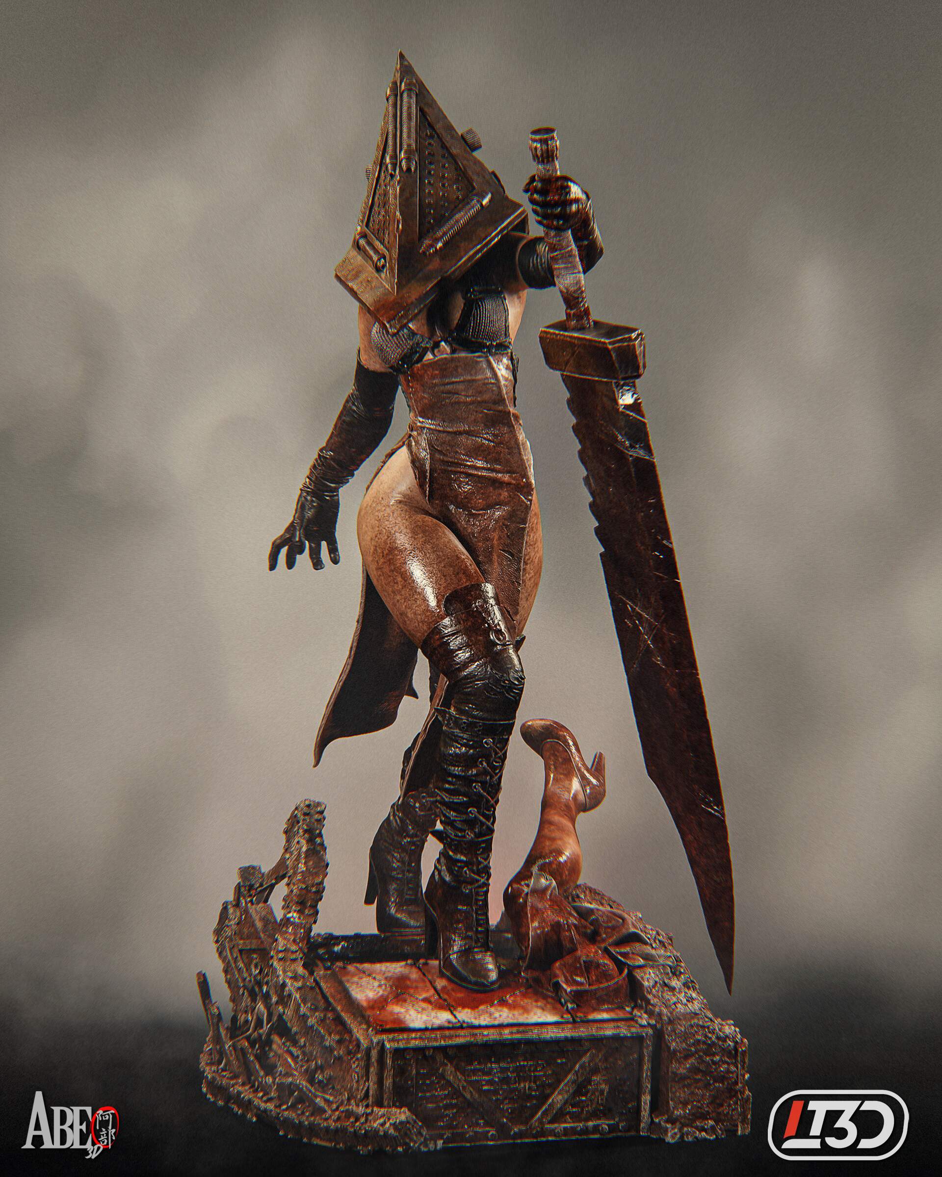 Female Pyramid Head – Silent Hill Inspired 1:6 Scale Hand-Painted Resin Statue