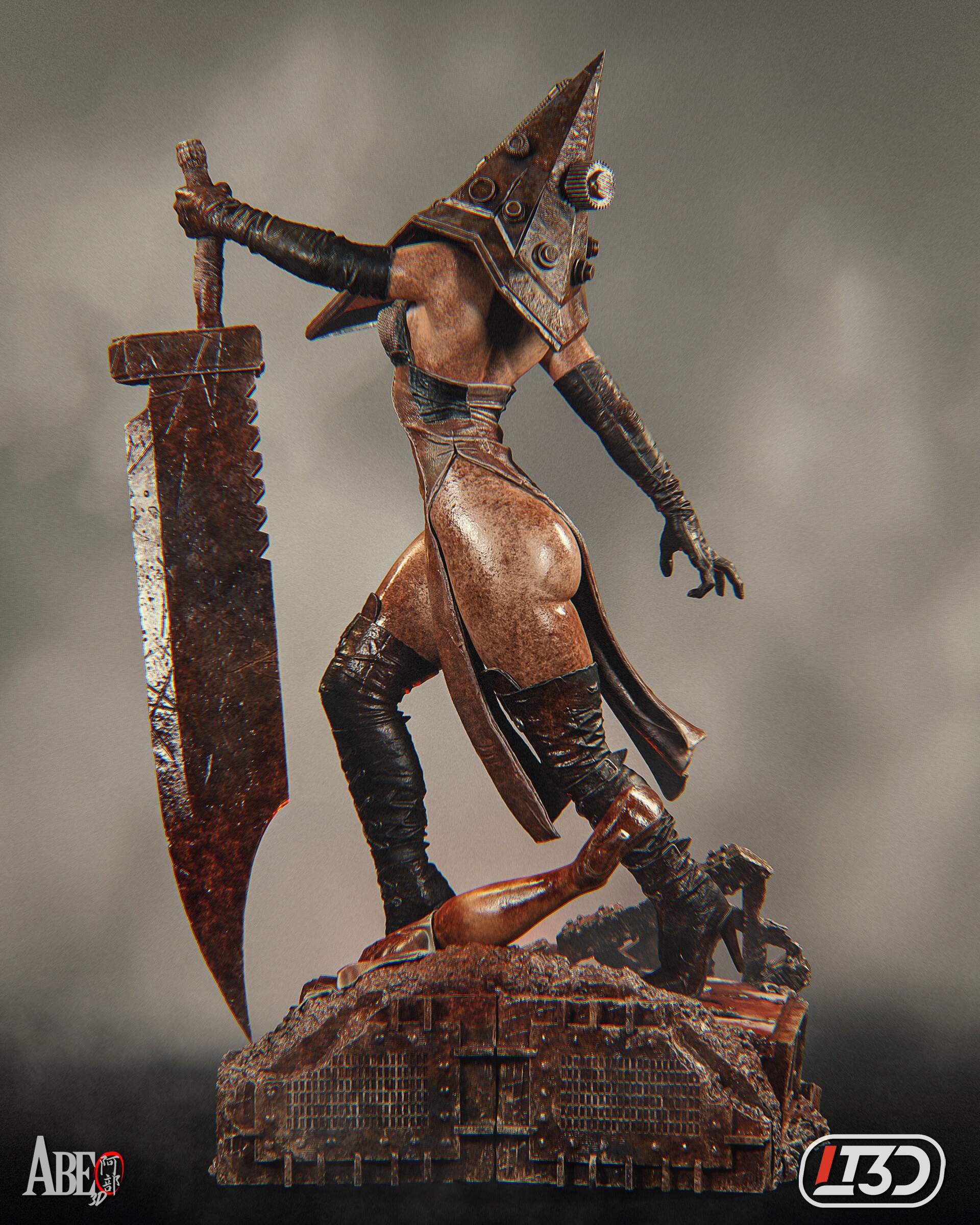 Female Pyramid Head – Silent Hill Inspired 1:6 Scale Hand-Painted Resin Statue