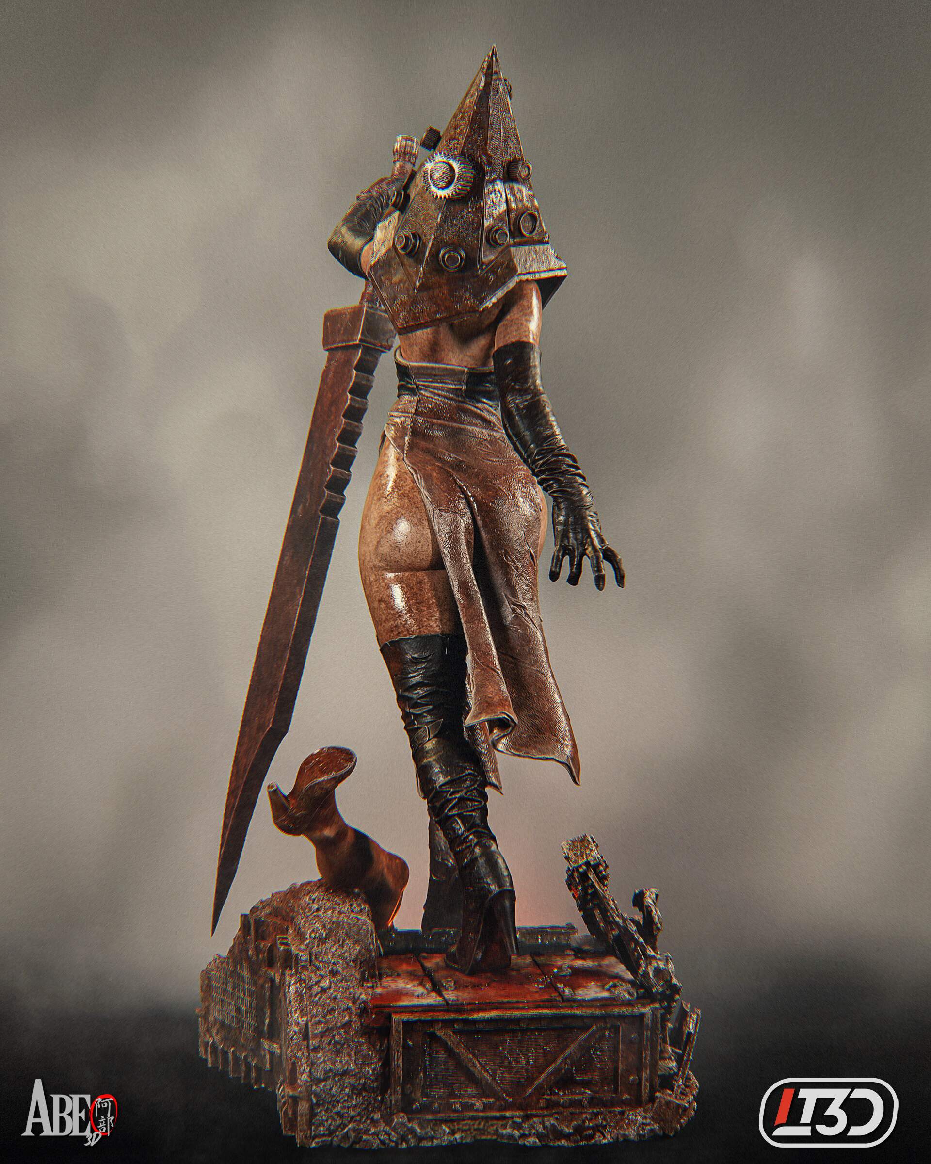 Female Pyramid Head – Silent Hill Inspired 1:6 Scale Hand-Painted Resin Statue