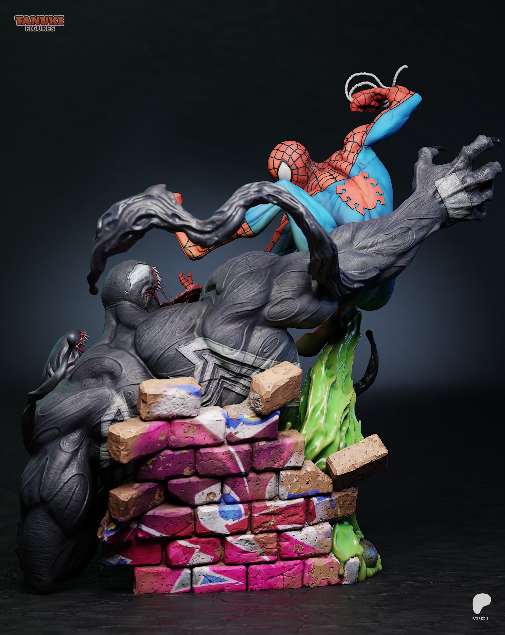 Spider-Man vs. Venom – Marvel – 1:6 Scale Hand-Painted Resin Diorama