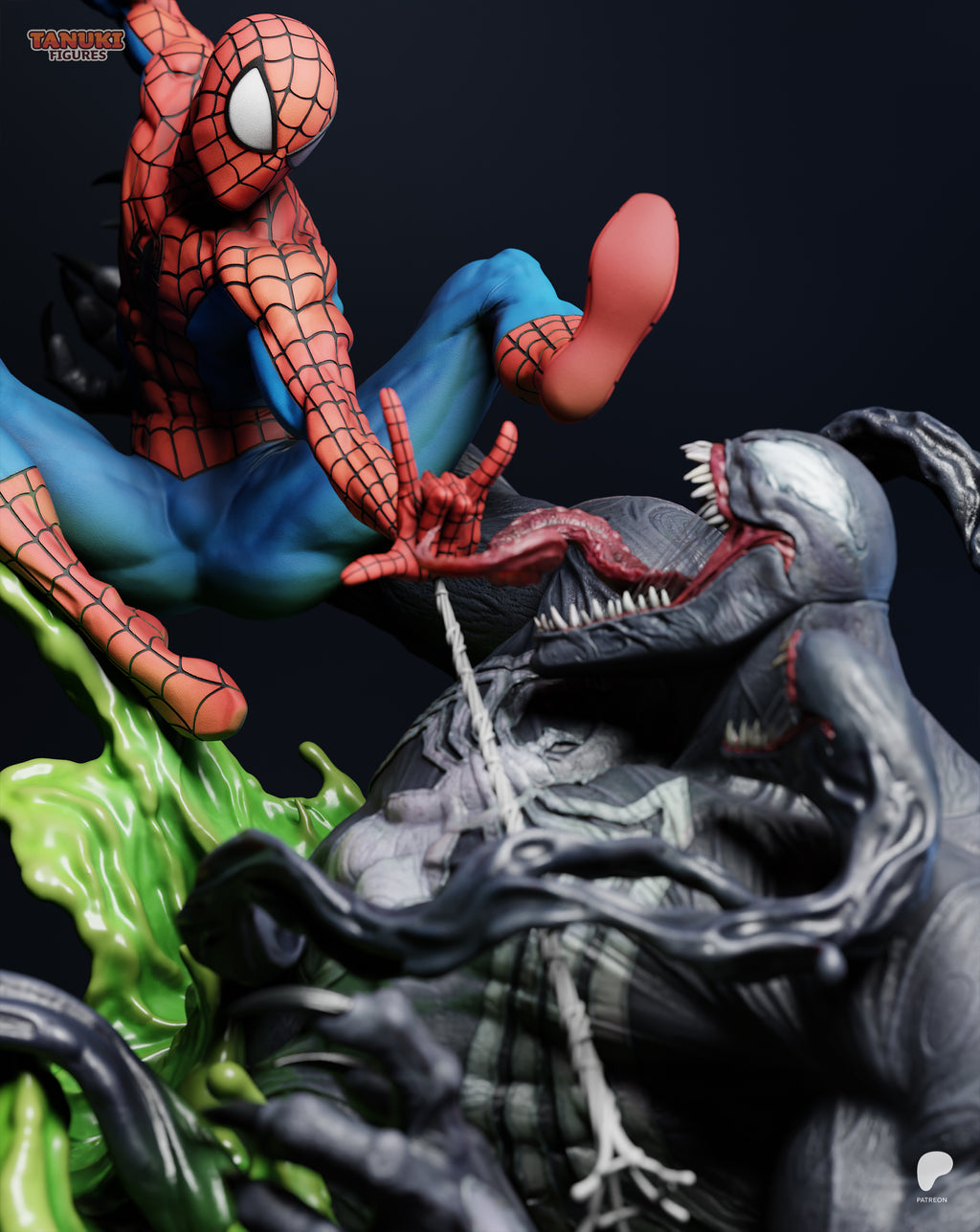 Spider-Man vs. Venom – Marvel – 1:6 Scale Hand-Painted Resin Diorama