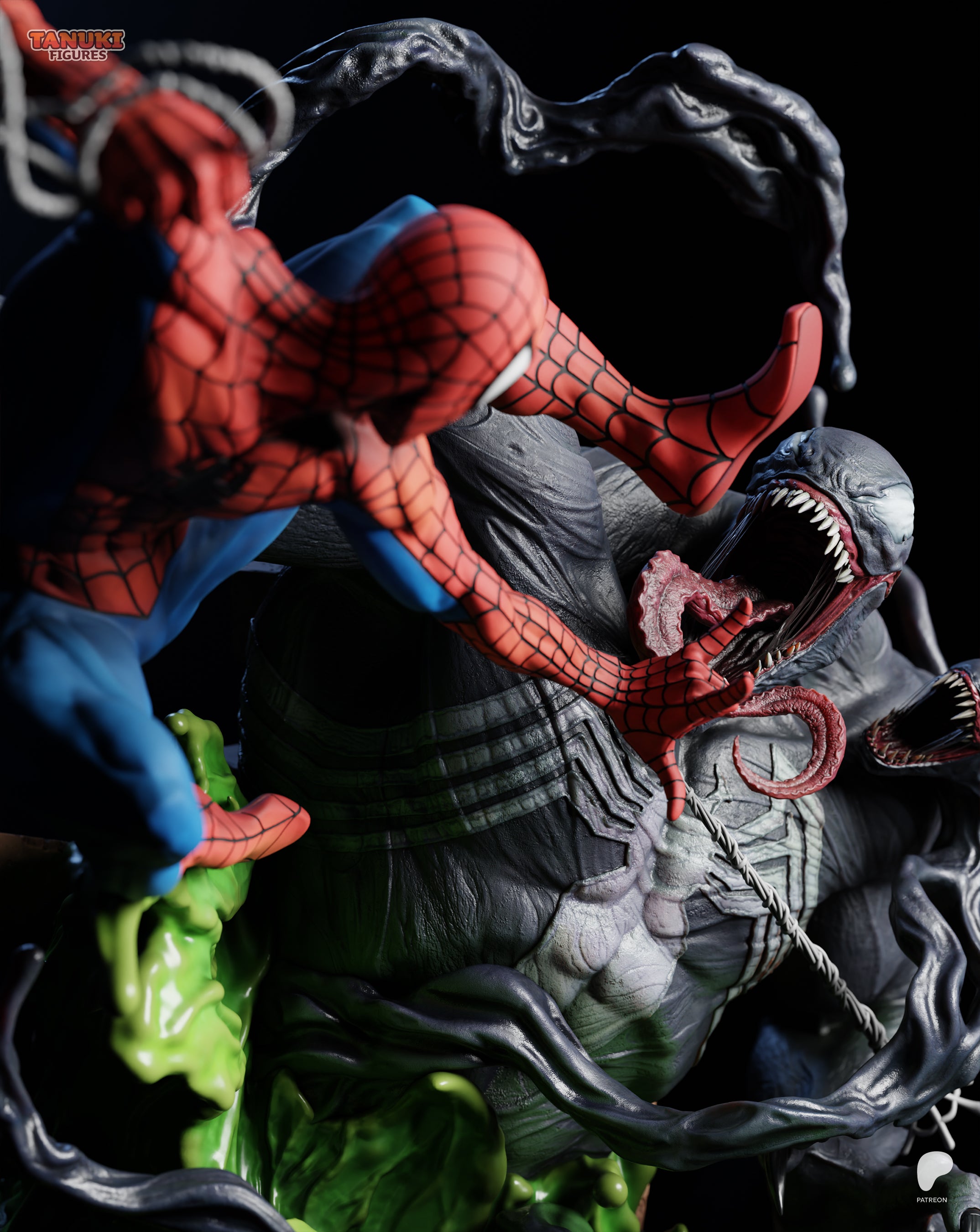 Spider-Man vs. Venom – Marvel – 1:6 Scale Hand-Painted Resin Diorama