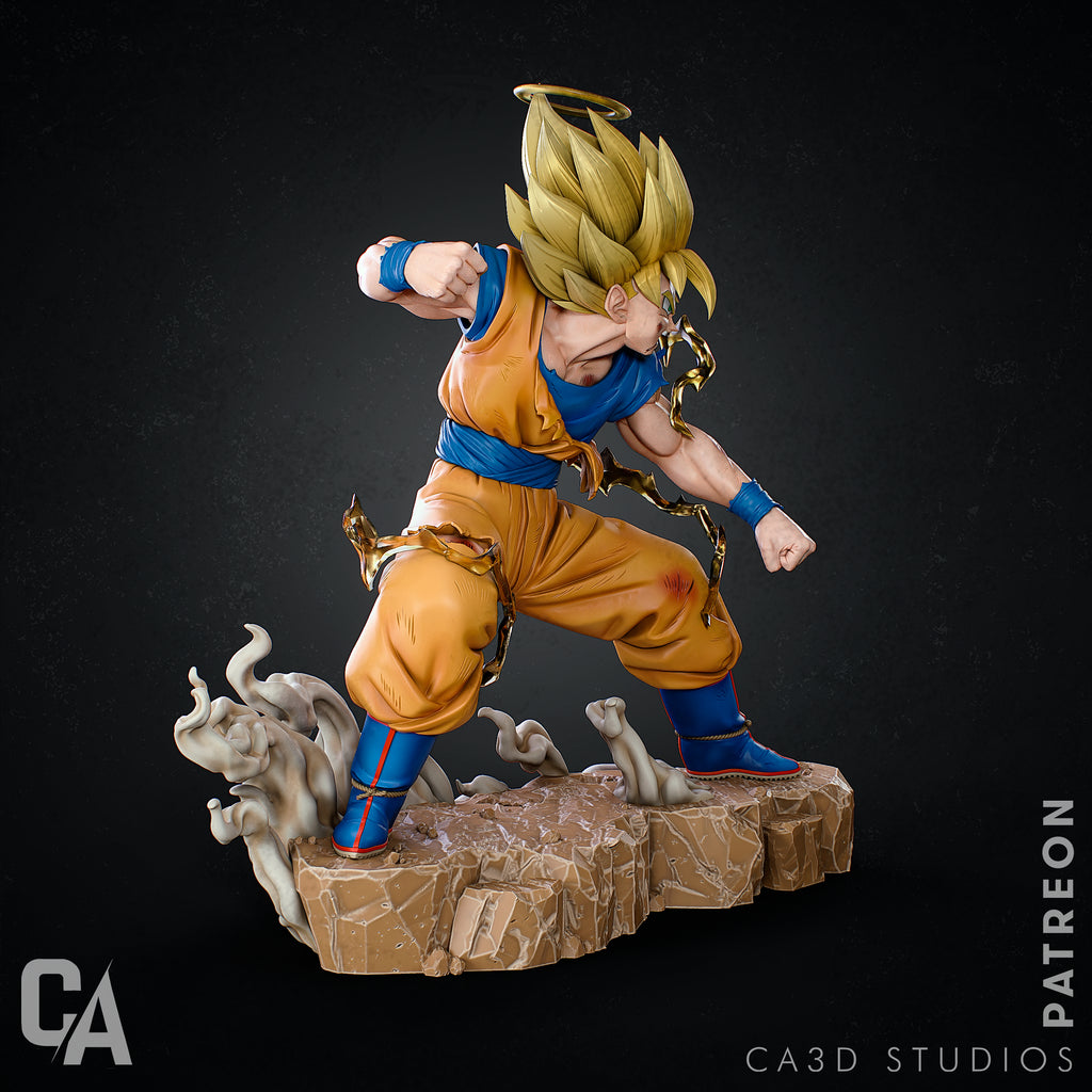 Super Saiyan Goku with Halo – Dragon Ball Z Resin Statue | Hand-Painted Collector Figure