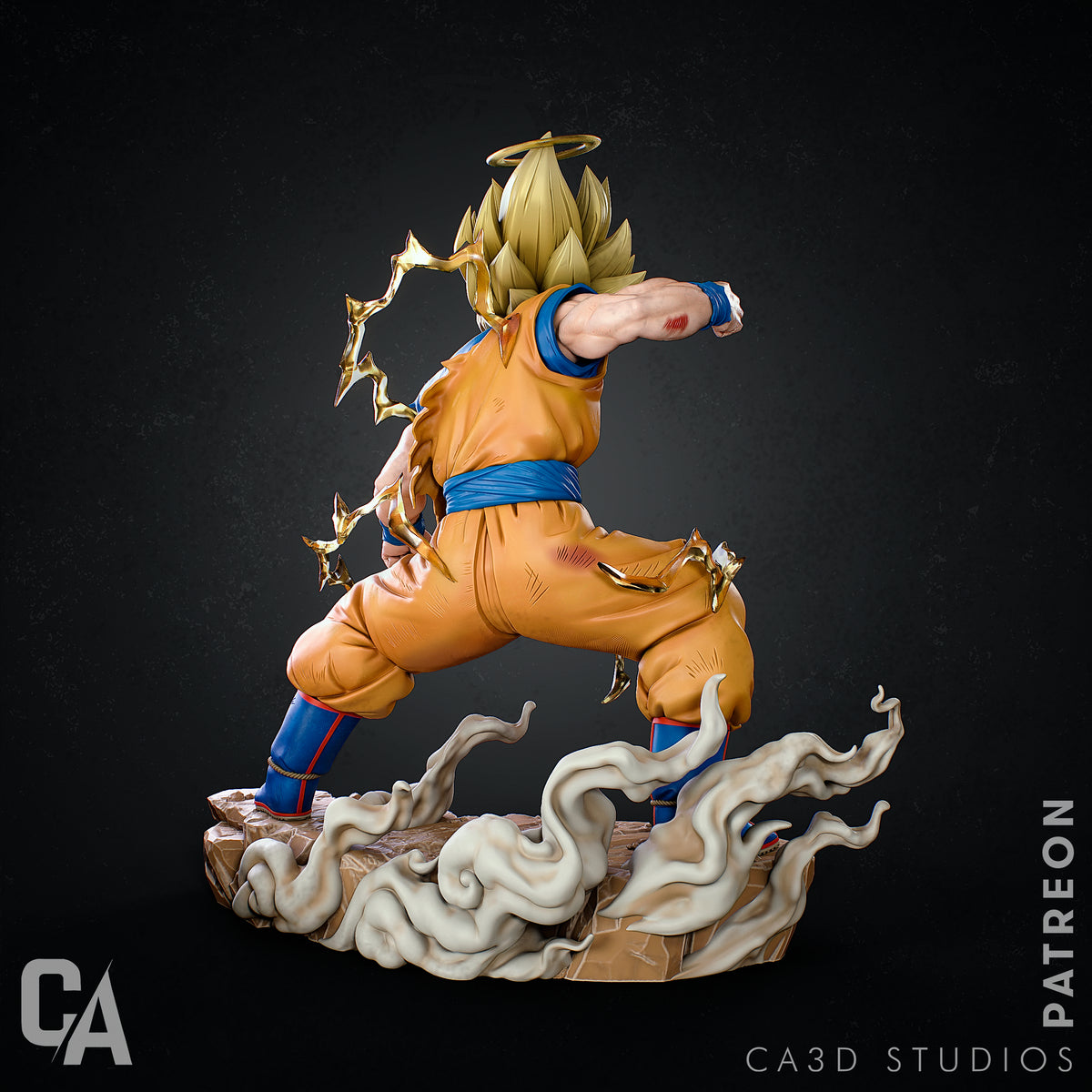 Super Saiyan Goku with Halo – Dragon Ball Z Resin Statue | Hand-Painted Collector Figure