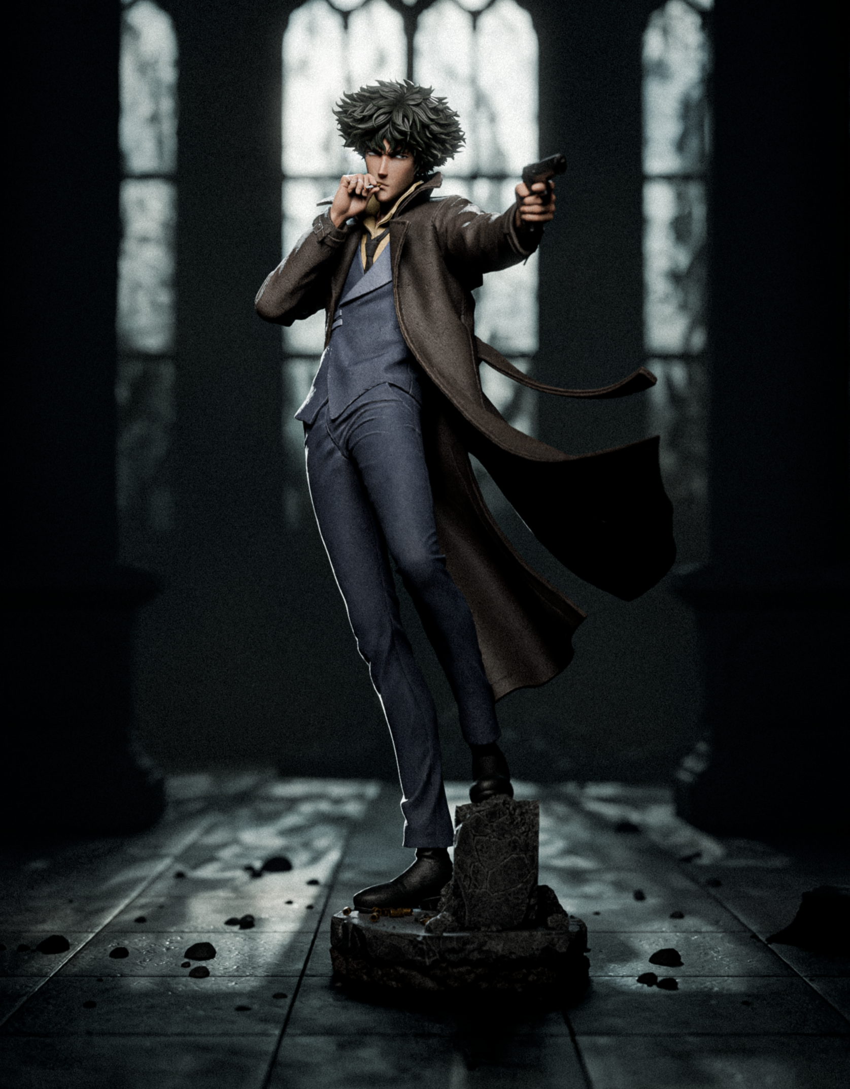Spike Spiegel – Cowboy Bebop – Hand-Painted Resin Statue