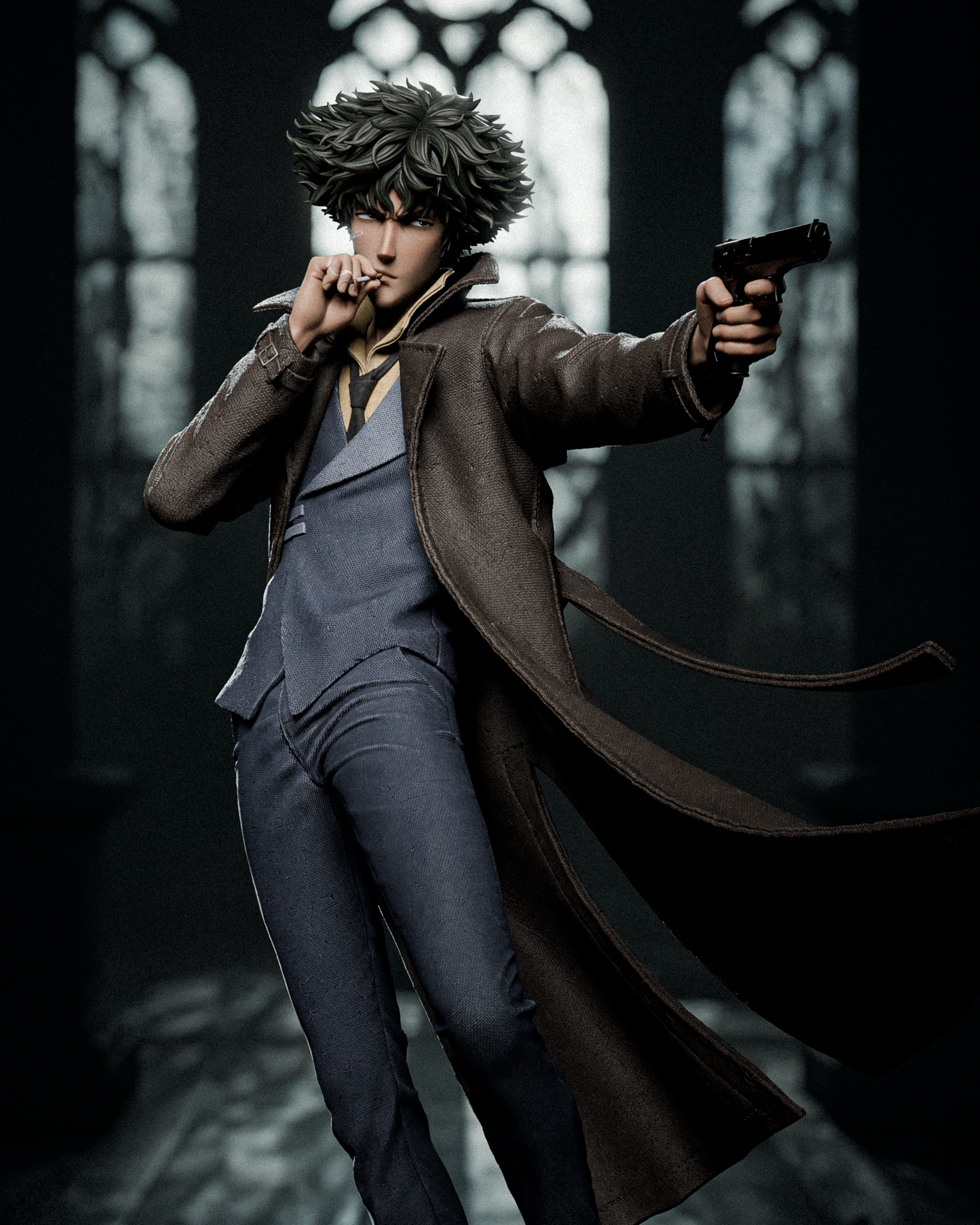 Spike Spiegel – Cowboy Bebop – Hand-Painted Resin Statue