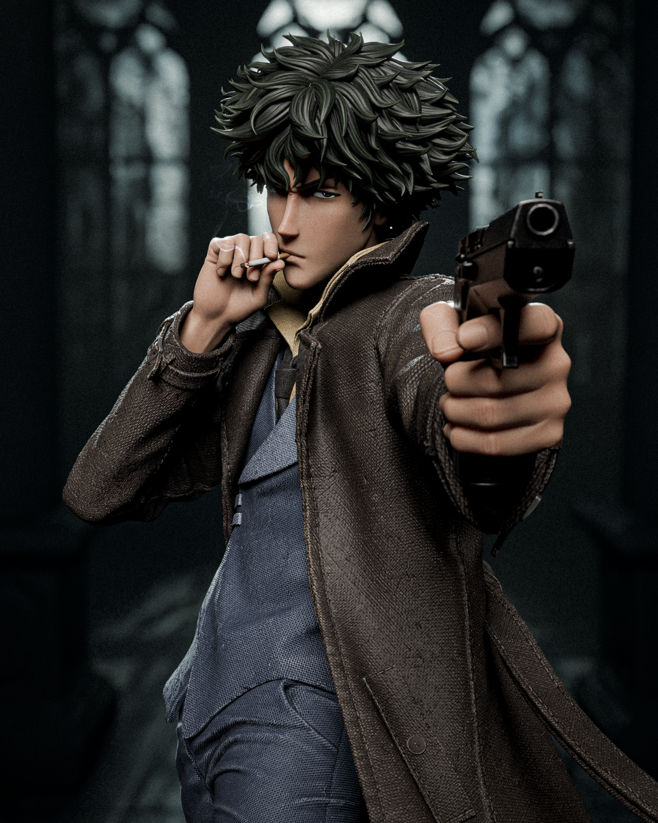 Spike Spiegel – Cowboy Bebop – Hand-Painted Resin Statue